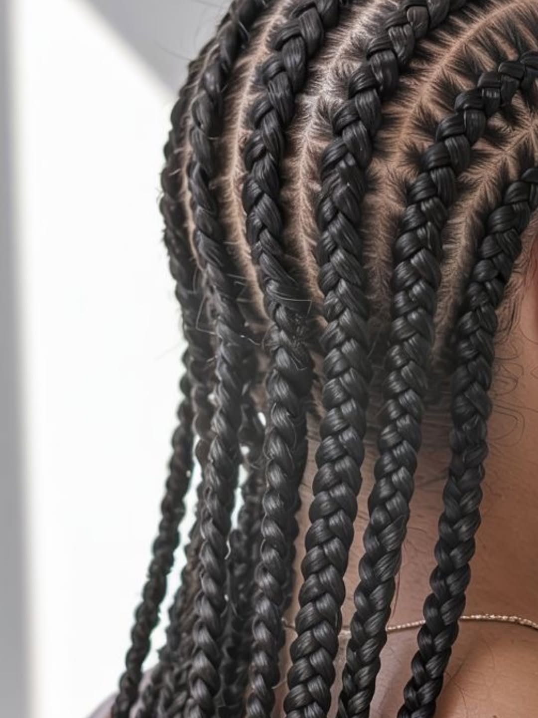 Medium black cornrows by Ani Braids in Lanham, Maryland